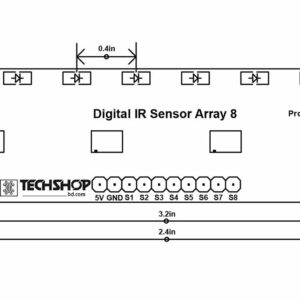 Alternative view of Digital IR Sensor Array 8