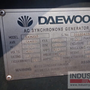 Alternative view of Daewoo 293.8 KVA DIESEL GENERATOR